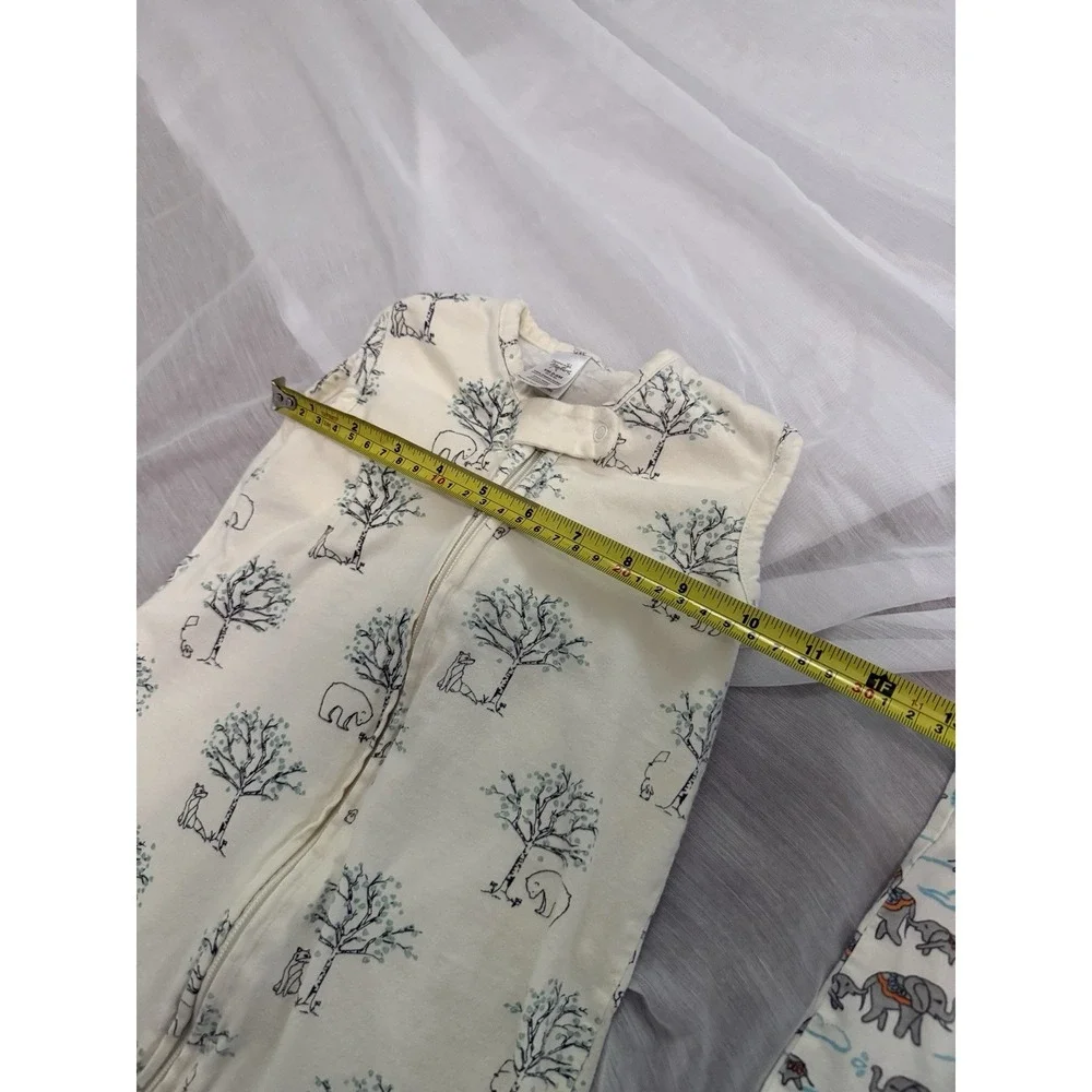 Lot Of 2 Touched by Nature Bear Elephant Baby Organic Cotton Sleep Sack 0-6 - Picture 7 of 9